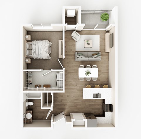 B1 Floor Plan at The Haven on Veterans, Fargo, ND